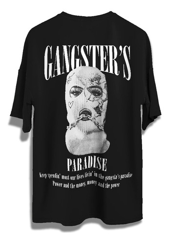 Remera Gangster Oversize Camiseta Informal De Algodón