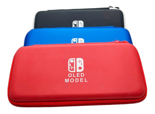 Case Capa Nintendo Switch Oled Preto/vermelho/azul