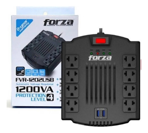 Regulador Forza Automático De Voltaje 1200va Fvr-1211usb