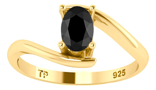 Anel Miami Prata 925 Dourada Ouro 18k - Black Ônix