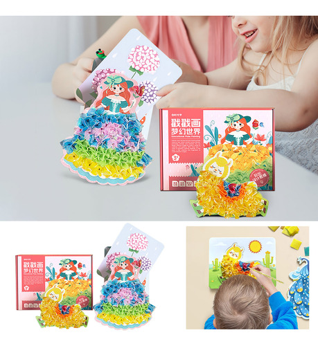 Libro De Pegatinas Para Niños M, Diseño Dibujado A Mano, Puz