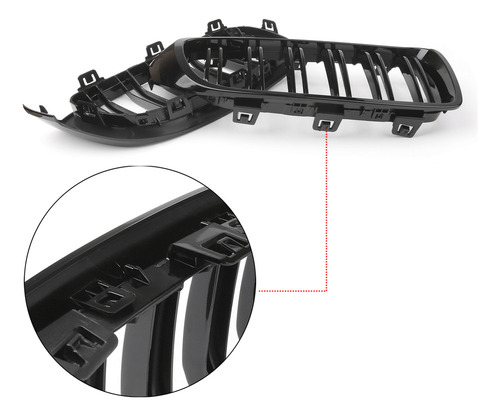 Para Bmw F32 F33 F36 F82 Rejilla De Riñón Dual Slat M4 Sport