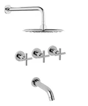 Comprar Griferia Hydros Novara Cruz Lluvia Ducha Embutir Cerámico