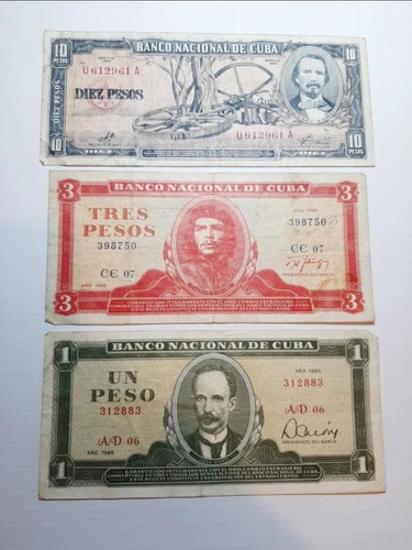 Billetes Antiguos Lote X 3 1980-1985-1989 Ro 1402