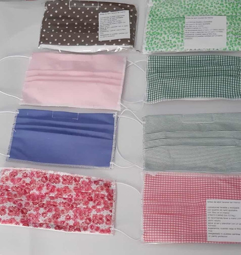 Cubre Bocas Lavables Y Reutilízables. Estilo Quirúrgico