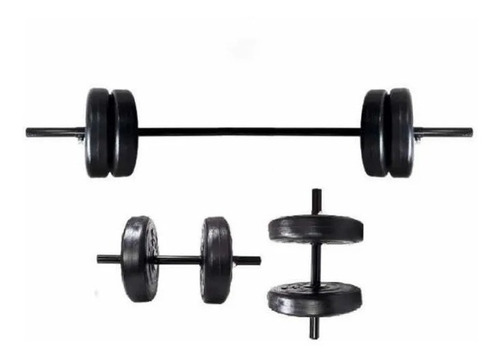Kit De Pesas 80lbs., Ajustables (barra Y Par De Mancuernas)