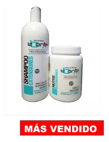  Kit Nutre Extensiones Shampoo 1lt + Vitamina 1lt  Labonte