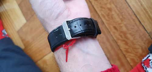 Reloj De Hombre Primark - Números Romanos Y Malla De Cuero Negro Plateado Negro