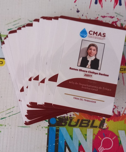 Credencial De Pvc A Todo Color Ambos Lados