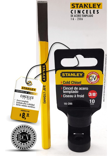  Cincel Plano 3/8 X 5-9/16 Stanley 16-286 Acero Templado