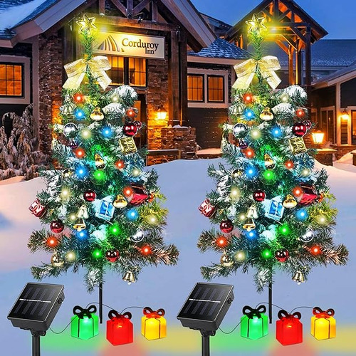 Mini Luz Solar Para Arbol De Navidad Decoracion Al Aire Libr
