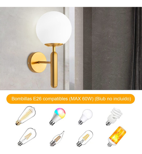 Luminárias De Parede Internas Modernas E26 Para Quarto