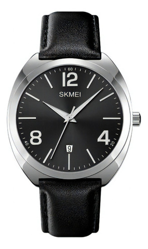 Skmei - Reloj Análogo 1891si Para Unisex Color De La Correa Negro Color Del Bisel Negro