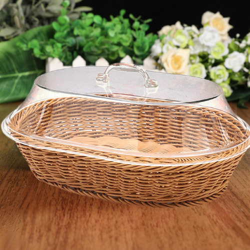 Cesta Para Servir Alimentos, Cesta De Pan Tejida 25cmx35cm