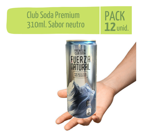 Agua Con Gas Club Soda Fuerza Natural 12 Un 310ml
