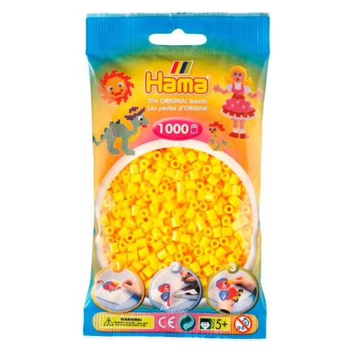 Hama Beads 1000 Piezas Amarillo 