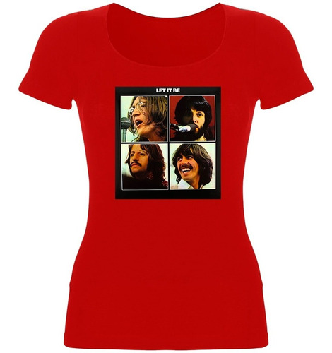 Remera Mujer Algodón Let It Be The Beatles