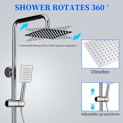 Ducha Columna + Monomando + Telefono Completo Beiti Md