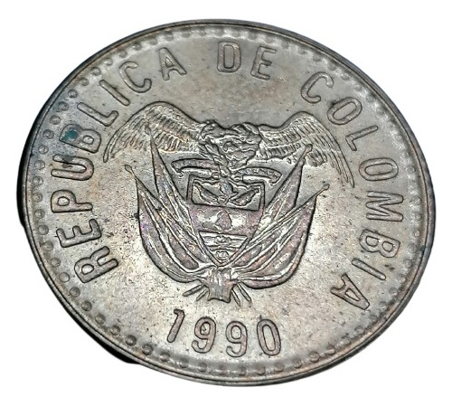 Colombia Moneda 5 Pesos 1990