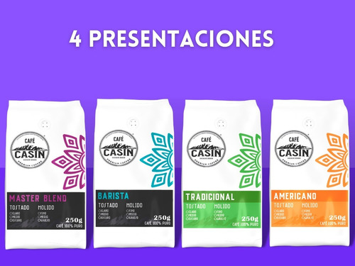 Imagen 1 de 1 de Café Tostado Y Molido - Casin De Puebla - Combo 4 - 1 Kg