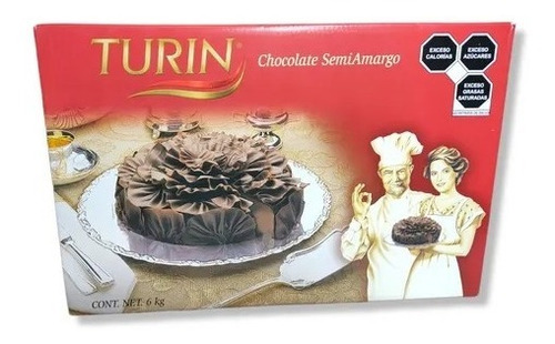 Chocolate Turín 6 Kg Semiamargo Para Alta Repostería