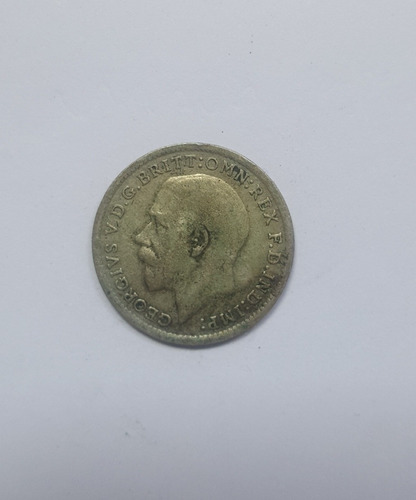 Moneda De Plata Gran Bretaña 3 Pence 1920