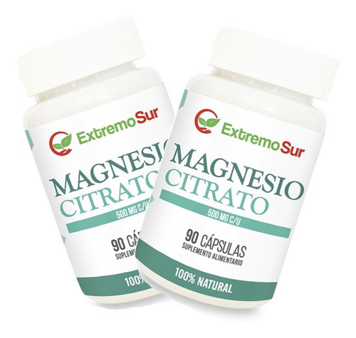 2 Citrato Magnesio  - 180 Capsulas - 6 Meses Tratamiento