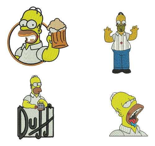 Diseño D Bordar Matrices Maquinas Bordadoras Homero Simpson