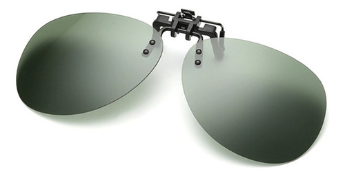 Lentes Para Óculos Clip On  Estilo Aviador Verde Polarizado