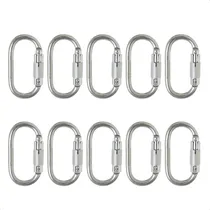 Comprar Kit 10 Mosquetão Aço Oval Com Trava 25kn Tripla Altura Rapel