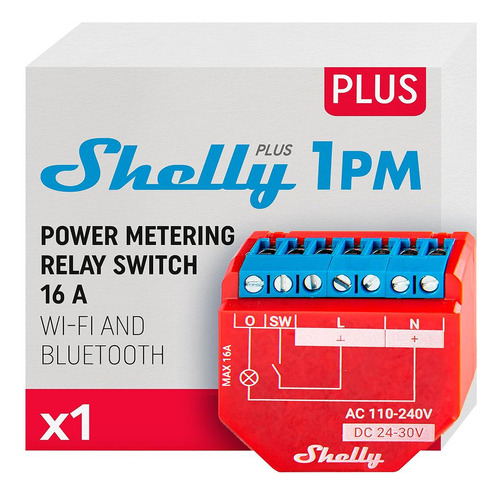 Medidor De Eletricidade Shelly Plus 1pm Doméstico