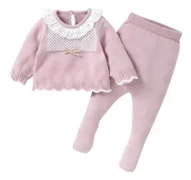 Comprar Ajuar Salida Maternidad Tejida Bebe Dos Piezas Dralon Rosa Viejo Recien Nacida