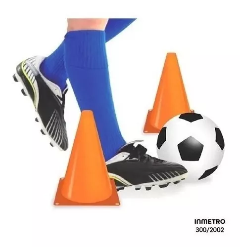 Brinquedo Kit Jogo De Futebol Com Cones E Bola Infantil