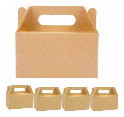 Caja Lonchera Kraft Para Pollo Delivery X 10 Unidades