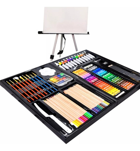 Set De Arte Dibujo Pinturas Color Oleo Acrilico Con Estuche.