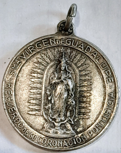 Medalla Virgen Guadalupe Santuario Diocesano 1928 Santa Fe 