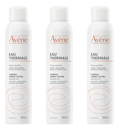 Combo X3 Avene Agua Termal Spray Hidratante Calmante 300ml