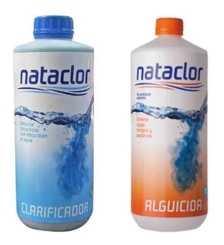 Combo Clarificador + Alguicida Nataclor 1 Litro / Piletas