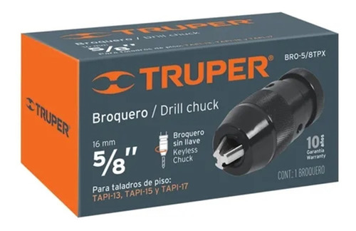 Mandril Para Taladro De Arbol 5/8 Truper