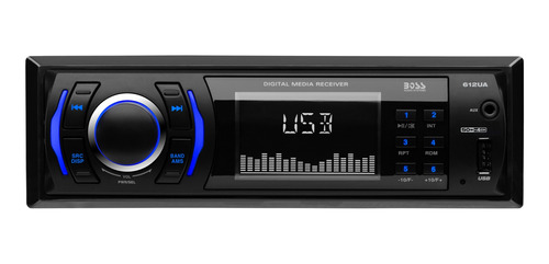 Estereo Simple Din Boss 612 Aux Fm Am 4 X 50w Usb Mp3