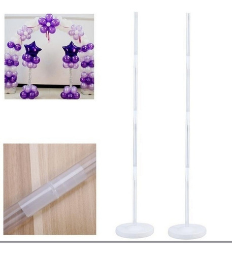 12 Columna Portátil C Base Para Decoración De Globos 1.5 Mt