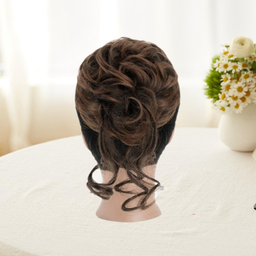 Moño De Pelo Sintético Despeinado Con Clip Para Cabeza
