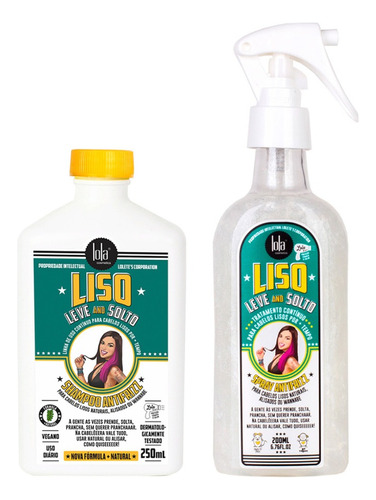 Lola Liso Leve And Solto Kit Shampoo + Spray Antifrizz