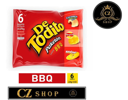 Detodito Bbq 45gr C/u X 6 Und