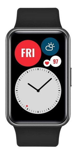 Huawei Watch Fit Active 1.64" caja de fibra polimérica black, malla graphite black de silicona TIA-B09