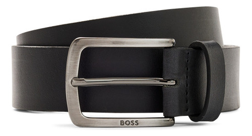 Cinturón Para Hombre Boss Con Detalles Metálicos Modernos Color Negro Talla 34.0