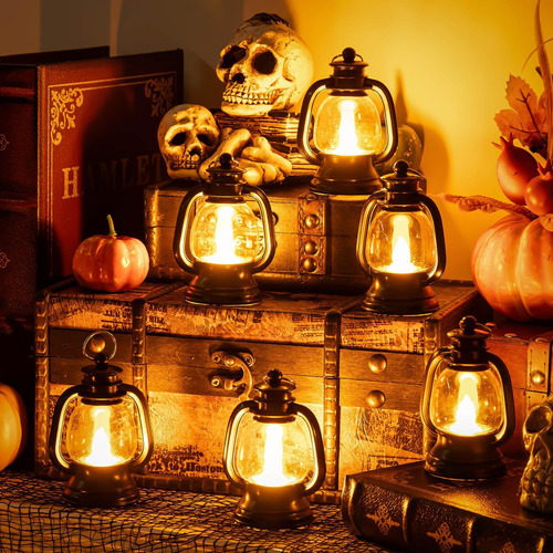 12 Pcs Mini Linterna Halloween, Centros De Mesa De Linterna