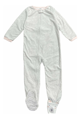 Pijama Polar Enterito Gris Nena Importado Usa - Olivetta