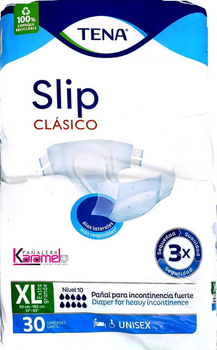 Tena Slip Clásico Talla Xl X 30 - Unidad a $2350