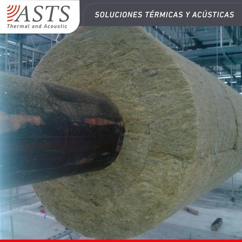 Medias Cañas De Lana Mineral 50 Mm Caño 5 PuLG Pack De 5,75 Metros Lineales